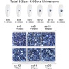 image:imageBeadsland 4300pcs Flatback RhinestonesOrange Rhinestone Nail Gems Round Crystal Rhinestones for CraftsMixed 6 Sizes with Picking Tweezers and Wax Pencil Kit SS6SS20HyacinthOrangeLight Sapphire