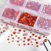 image:imageBeadsland 4300pcs Flatback RhinestonesOrange Rhinestone Nail Gems Round Crystal Rhinestones for CraftsMixed 6 Sizes with Picking Tweezers and Wax Pencil Kit SS6SS20HyacinthOrangeHyacinthOrange