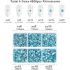 image:imageBeadsland 4300pcs Flatback RhinestonesOrange Rhinestone Nail Gems Round Crystal Rhinestones for CraftsMixed 6 Sizes with Picking Tweezers and Wax Pencil Kit SS6SS20HyacinthOrangeAquamarine