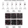 image:imageBeadsland 4300pcs Flatback RhinestonesOrange Rhinestone Nail Gems Round Crystal Rhinestones for CraftsMixed 6 Sizes with Picking Tweezers and Wax Pencil Kit SS6SS20HyacinthOrangeAmethyst