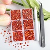 image:imageBeadsland 4300pcs Flatback RhinestonesOrange Rhinestone Nail Gems Round Crystal Rhinestones for CraftsMixed 6 Sizes with Picking Tweezers and Wax Pencil Kit SS6SS20HyacinthOrangeHyacinthOrange