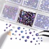 image:imageBeadsland 4300pcs Flatback RhinestonesOrange Rhinestone Nail Gems Round Crystal Rhinestones for CraftsMixed 6 Sizes with Picking Tweezers and Wax Pencil Kit SS6SS20HyacinthOrangePurple Velvet