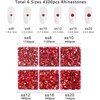 image:imageBeadsland 4300pcs Flatback RhinestonesOrange Rhinestone Nail Gems Round Crystal Rhinestones for CraftsMixed 6 Sizes with Picking Tweezers and Wax Pencil Kit SS6SS20HyacinthOrangeLight Siam
