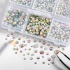 image:imageBeadsland 4300pcs Flatback RhinestonesOrange Rhinestone Nail Gems Round Crystal Rhinestones for CraftsMixed 6 Sizes with Picking Tweezers and Wax Pencil Kit SS6SS20HyacinthOrangeCrystalAB