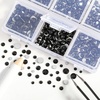 image:imageBeadsland 4300pcs Flatback RhinestonesOrange Rhinestone Nail Gems Round Crystal Rhinestones for CraftsMixed 6 Sizes with Picking Tweezers and Wax Pencil Kit SS6SS20HyacinthOrangeJet Black