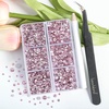 image:imageBeadsland 4300pcs Flatback RhinestonesOrange Rhinestone Nail Gems Round Crystal Rhinestones for CraftsMixed 6 Sizes with Picking Tweezers and Wax Pencil Kit SS6SS20HyacinthOrangeLight RoseLight Pink