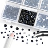 image:imageBeadsland 4300pcs Flatback RhinestonesOrange Rhinestone Nail Gems Round Crystal Rhinestones for CraftsMixed 6 Sizes with Picking Tweezers and Wax Pencil Kit SS6SS20HyacinthOrangeMontana