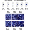image:imageBeadsland 4300pcs Flatback RhinestonesOrange Rhinestone Nail Gems Round Crystal Rhinestones for CraftsMixed 6 Sizes with Picking Tweezers and Wax Pencil Kit SS6SS20HyacinthOrangeSapphire