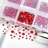 image:imageBeadsland 4300pcs Flatback RhinestonesOrange Rhinestone Nail Gems Round Crystal Rhinestones for CraftsMixed 6 Sizes with Picking Tweezers and Wax Pencil Kit SS6SS20HyacinthOrangeLight Siam