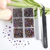 image:imageBeadsland 4300pcs Flatback RhinestonesOrange Rhinestone Nail Gems Round Crystal Rhinestones for CraftsMixed 6 Sizes with Picking Tweezers and Wax Pencil Kit SS6SS20HyacinthOrangeBlue Volcano