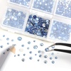 image:imageBeadsland 4300pcs Flatback RhinestonesOrange Rhinestone Nail Gems Round Crystal Rhinestones for CraftsMixed 6 Sizes with Picking Tweezers and Wax Pencil Kit SS6SS20HyacinthOrangeLight Sapphire