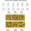 image:imageBeadsland 4300pcs Flatback RhinestonesOrange Rhinestone Nail Gems Round Crystal Rhinestones for CraftsMixed 6 Sizes with Picking Tweezers and Wax Pencil Kit SS6SS20HyacinthOrangeCitrimeLemon Yellow