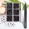 image:imageBeadsland 4300pcs Flatback RhinestonesOrange Rhinestone Nail Gems Round Crystal Rhinestones for CraftsMixed 6 Sizes with Picking Tweezers and Wax Pencil Kit SS6SS20HyacinthOrangeAmethyst
