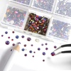 image:imageBeadsland 4300pcs Flatback RhinestonesOrange Rhinestone Nail Gems Round Crystal Rhinestones for CraftsMixed 6 Sizes with Picking Tweezers and Wax Pencil Kit SS6SS20HyacinthOrangeBlue Volcano