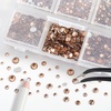 image:imageBeadsland 4300pcs Flatback RhinestonesOrange Rhinestone Nail Gems Round Crystal Rhinestones for CraftsMixed 6 Sizes with Picking Tweezers and Wax Pencil Kit SS6SS20HyacinthOrangeLight Peach