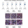 image:imageBeadsland 4300pcs Flatback RhinestonesOrange Rhinestone Nail Gems Round Crystal Rhinestones for CraftsMixed 6 Sizes with Picking Tweezers and Wax Pencil Kit SS6SS20HyacinthOrangePurple Velvet