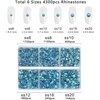 image:imageBeadsland 4300pcs Flatback RhinestonesOrange Rhinestone Nail Gems Round Crystal Rhinestones for CraftsMixed 6 Sizes with Picking Tweezers and Wax Pencil Kit SS6SS20HyacinthOrangeAquamarine AB