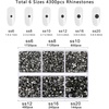 image:imageBeadsland 4300pcs Flatback RhinestonesOrange Rhinestone Nail Gems Round Crystal Rhinestones for CraftsMixed 6 Sizes with Picking Tweezers and Wax Pencil Kit SS6SS20HyacinthOrangeBlack Diamond