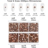 image:imageBeadsland 4300pcs Flatback RhinestonesOrange Rhinestone Nail Gems Round Crystal Rhinestones for CraftsMixed 6 Sizes with Picking Tweezers and Wax Pencil Kit SS6SS20HyacinthOrangeLight Peach