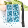image:imageBeadsland 4300pcs Flatback RhinestonesOrange Rhinestone Nail Gems Round Crystal Rhinestones for CraftsMixed 6 Sizes with Picking Tweezers and Wax Pencil Kit SS6SS20HyacinthOrangeAquamarine