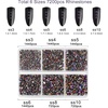 image:imageBeadsland 7200pcs Flatback RhinestonesSilver Rhinestone Nail Gems Round Crystal Rhinestones for CraftsMixed 6 Sizes with Wax Pencil Kit SS3SS10Silver HematiteBlue Volcano