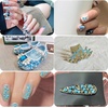 image:imageBeadsland 7200pcs Flatback RhinestonesSilver Rhinestone Nail Gems Round Crystal Rhinestones for CraftsMixed 6 Sizes with Wax Pencil Kit SS3SS10Silver HematiteAquamarine