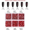 image:imageBeadsland 7200pcs Flatback RhinestonesSilver Rhinestone Nail Gems Round Crystal Rhinestones for CraftsMixed 6 Sizes with Wax Pencil Kit SS3SS10Silver HematiteLight Siam