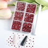 image:imageBeadsland 7200pcs Flatback RhinestonesSilver Rhinestone Nail Gems Round Crystal Rhinestones for CraftsMixed 6 Sizes with Wax Pencil Kit SS3SS10Silver HematiteSiam