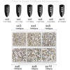 image:imageBeadsland 7200pcs Flatback RhinestonesSilver Rhinestone Nail Gems Round Crystal Rhinestones for CraftsMixed 6 Sizes with Wax Pencil Kit SS3SS10Silver HematiteBlue Moonlight