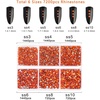 image:imageBeadsland 7200pcs Flatback RhinestonesSilver Rhinestone Nail Gems Round Crystal Rhinestones for CraftsMixed 6 Sizes with Wax Pencil Kit SS3SS10Silver HematiteOrange