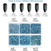 image:imageBeadsland 7200pcs Flatback RhinestonesSilver Rhinestone Nail Gems Round Crystal Rhinestones for CraftsMixed 6 Sizes with Wax Pencil Kit SS3SS10Silver HematiteAquamarine AB