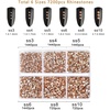 image:imageBeadsland 7200pcs Flatback RhinestonesSilver Rhinestone Nail Gems Round Crystal Rhinestones for CraftsMixed 6 Sizes with Wax Pencil Kit SS3SS10Silver HematiteLight Peach