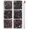 image:imageBeadsland 7200pcs Flatback RhinestonesSilver Rhinestone Nail Gems Round Crystal Rhinestones for CraftsMixed 6 Sizes with Wax Pencil Kit SS3SS10Silver HematiteAmethyst