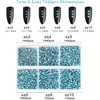 image:imageBeadsland 7200pcs Flatback RhinestonesSilver Rhinestone Nail Gems Round Crystal Rhinestones for CraftsMixed 6 Sizes with Wax Pencil Kit SS3SS10Silver HematiteAquamarine