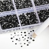 image:imageBeadsland 7200pcs Flatback RhinestonesSilver Rhinestone Nail Gems Round Crystal Rhinestones for CraftsMixed 6 Sizes with Wax Pencil Kit SS3SS10Silver HematiteBlack