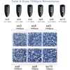 image:imageBeadsland 7200pcs Flatback RhinestonesSilver Rhinestone Nail Gems Round Crystal Rhinestones for CraftsMixed 6 Sizes with Wax Pencil Kit SS3SS10Silver HematiteLight Sapphire