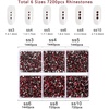 image:imageBeadsland 7200pcs Flatback RhinestonesSilver Rhinestone Nail Gems Round Crystal Rhinestones for CraftsMixed 6 Sizes with Wax Pencil Kit SS3SS10Silver HematiteDark Siam