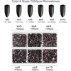 image:imageBeadsland 7200pcs Flatback RhinestonesSilver Rhinestone Nail Gems Round Crystal Rhinestones for CraftsMixed 6 Sizes with Wax Pencil Kit SS3SS10Silver HematiteAmethyst