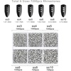 image:imageBeadsland 7200pcs Flatback RhinestonesSilver Rhinestone Nail Gems Round Crystal Rhinestones for CraftsMixed 6 Sizes with Wax Pencil Kit SS3SS10Silver HematiteSilver Hematite