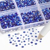 image:imageBeadsland 7200pcs Flatback RhinestonesSilver Rhinestone Nail Gems Round Crystal Rhinestones for CraftsMixed 6 Sizes with Wax Pencil Kit SS3SS10Silver HematiteSapphire