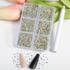 image:imageBeadsland 7200pcs Flatback RhinestonesSilver Rhinestone Nail Gems Round Crystal Rhinestones for CraftsMixed 6 Sizes with Wax Pencil Kit SS3SS10Silver Hematitecrystal AB