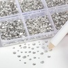 image:imageBeadsland 7200pcs Flatback RhinestonesSilver Rhinestone Nail Gems Round Crystal Rhinestones for CraftsMixed 6 Sizes with Wax Pencil Kit SS3SS10Silver Hematitecrystal