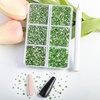 image:imageBeadsland 7200pcs Flatback RhinestonesSilver Rhinestone Nail Gems Round Crystal Rhinestones for CraftsMixed 6 Sizes with Wax Pencil Kit SS3SS10Silver HematiteLight Green
