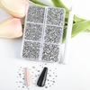 image:imageBeadsland 7200pcs Flatback RhinestonesSilver Rhinestone Nail Gems Round Crystal Rhinestones for CraftsMixed 6 Sizes with Wax Pencil Kit SS3SS10Silver HematiteSilver Hematite