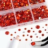 image:imageBeadsland 8300PCS Flatback Rhinestones Black Rhinestone Round Crystal Rhinestones for Crafts Mixed 10 Sizes with Wax Pencil and Tweezer Kit SS3SS30 Jet BlackHyacinth