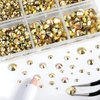 image:imageBeadsland 8300PCS Flatback Rhinestones Black Rhinestone Round Crystal Rhinestones for Crafts Mixed 10 Sizes with Wax Pencil and Tweezer Kit SS3SS30 Jet BlackMetal Sunlight