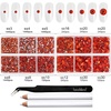 image:imageBeadsland 8300PCS Flatback Rhinestones Black Rhinestone Round Crystal Rhinestones for Crafts Mixed 10 Sizes with Wax Pencil and Tweezer Kit SS3SS30 Jet BlackHyacinth