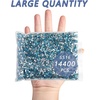 image:imageBeadsland Flatback Rhinestones Bulk14400pcs Crystal AB Rhinestones for Nails Crafts Clothes DIY Decoration Crystal AB SS20 4648mmAquamarine