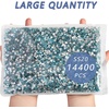 image:imageBeadsland Flatback Rhinestones Bulk14400pcs Crystal AB Rhinestones for Nails Crafts Clothes DIY Decoration Crystal AB SS20 4648mmAquamarine