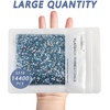 image:imageBeadsland Flatback Rhinestones Bulk14400pcs Crystal AB Rhinestones for Nails Crafts Clothes DIY Decoration Crystal AB SS20 4648mmAquamarine AB